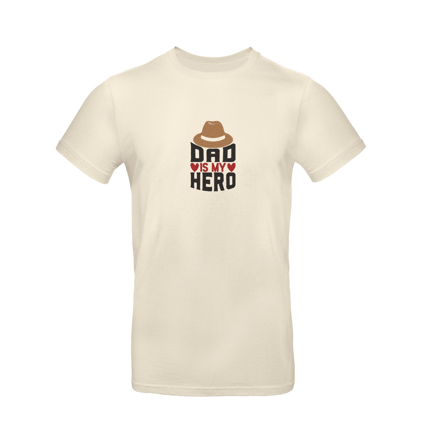 Koszulka unisex "Dad is My Hero" z haftem – prezent dla taty bohatera