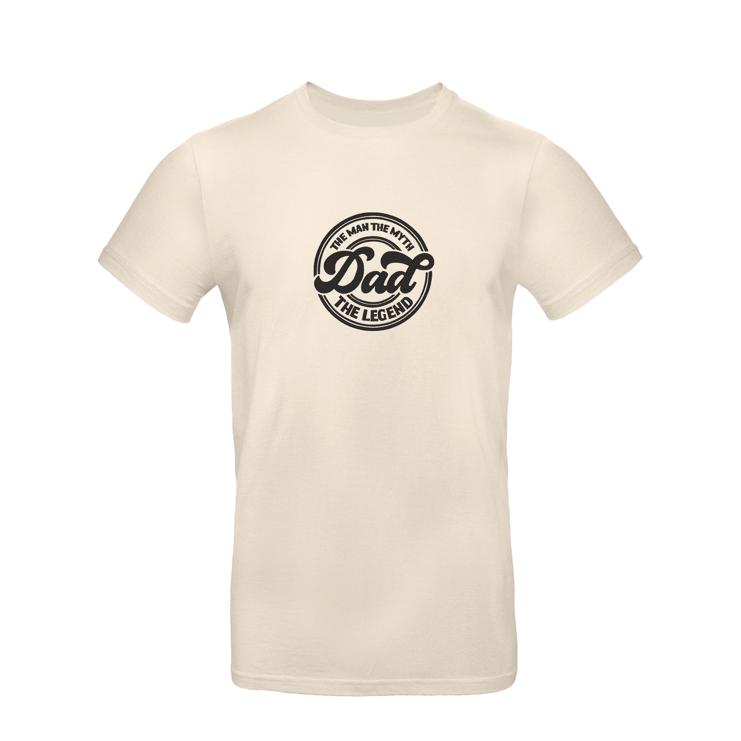 Koszulka unisex z haftem "Dad The Man The Myth The Legend" – prezent dla legendarnego taty Haft z radości