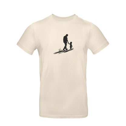 Koszulka unisex z haftem "Father and Daughter Silhouette" – wyjątkowy prezent dla taty Haft z radości