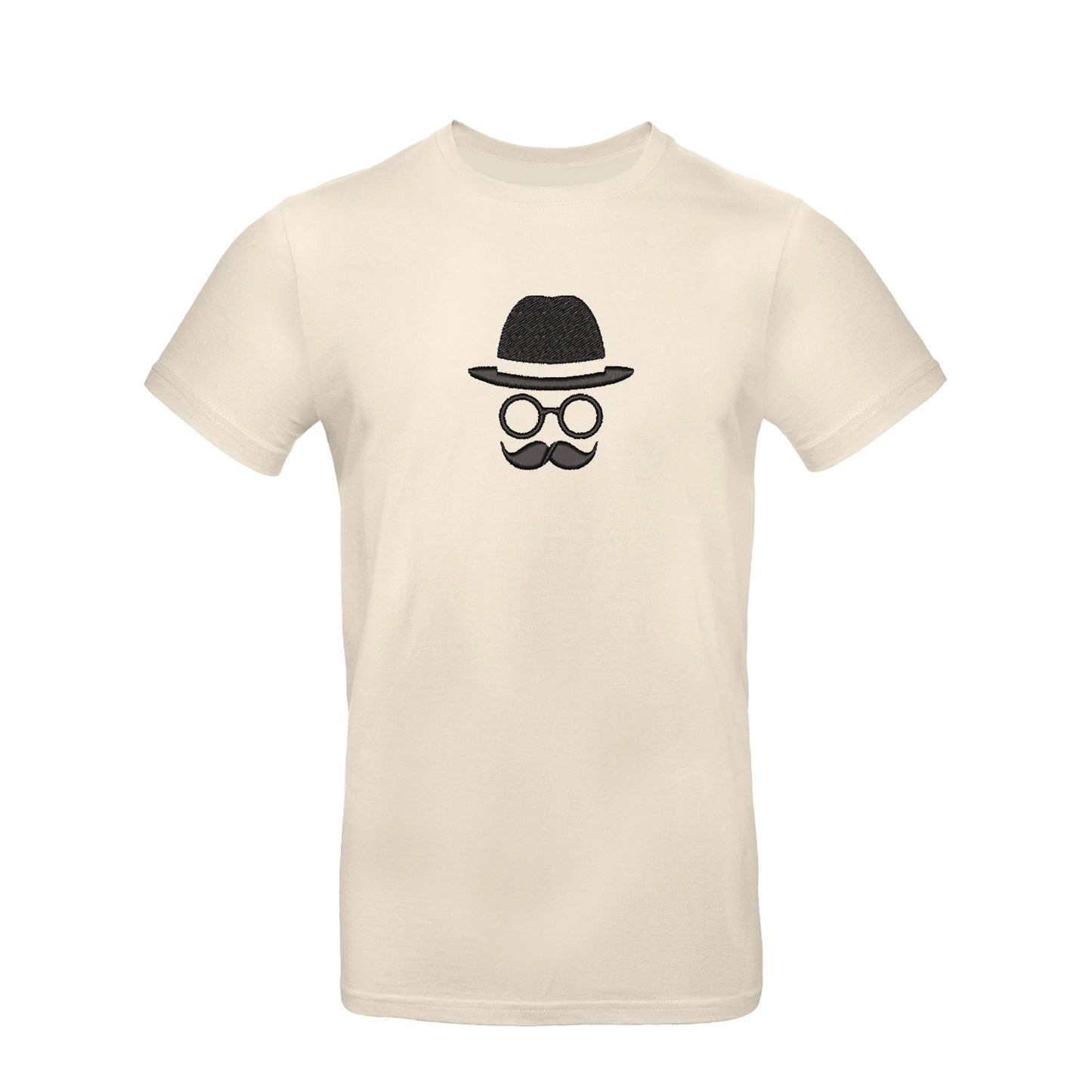 Koszulka unisex z haftem "Father with Moustache" – zabawny i stylowy prezent dla taty