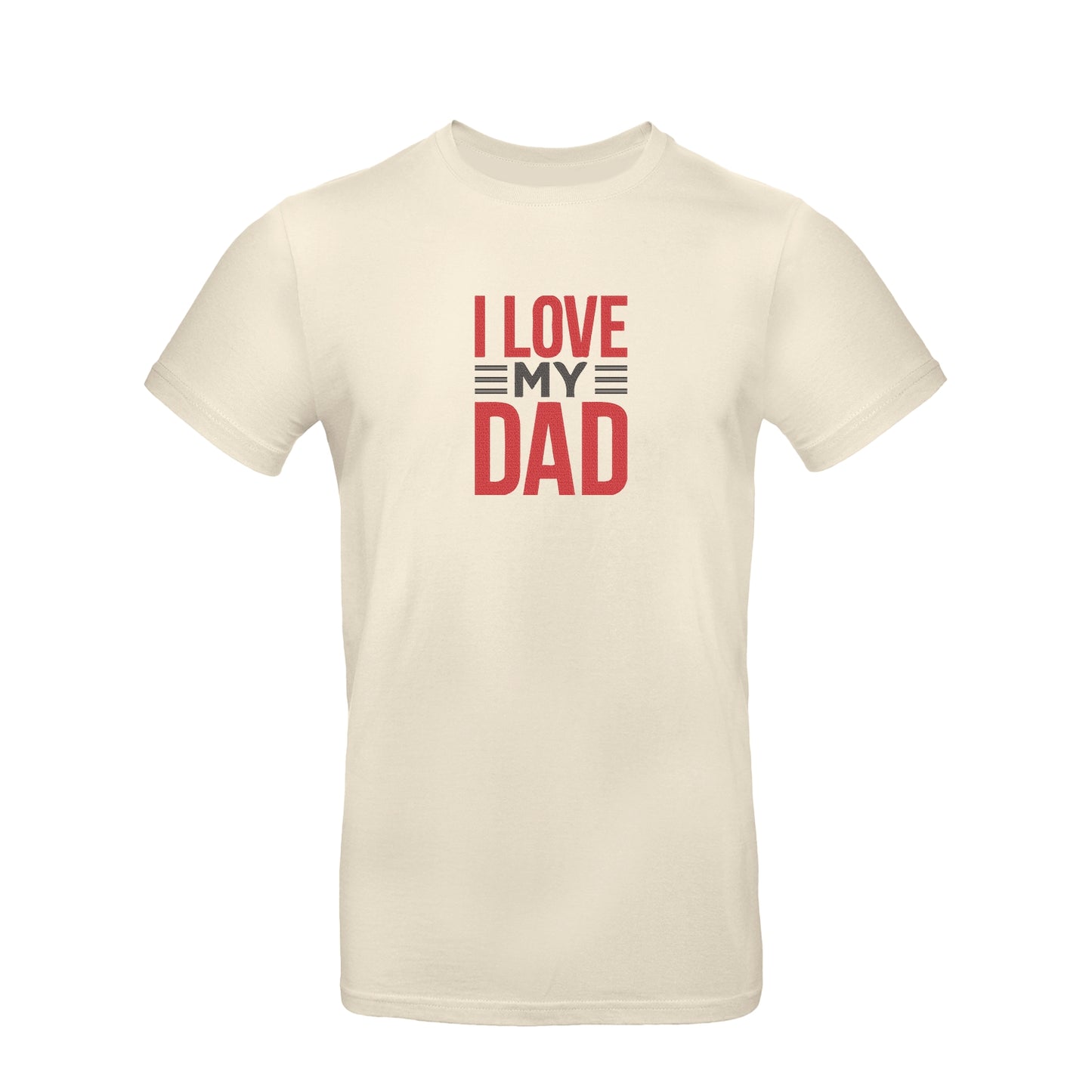 Koszulka unisex z haftem "I Love My Dad 2" – wyjątkowy prezent dla taty z serca