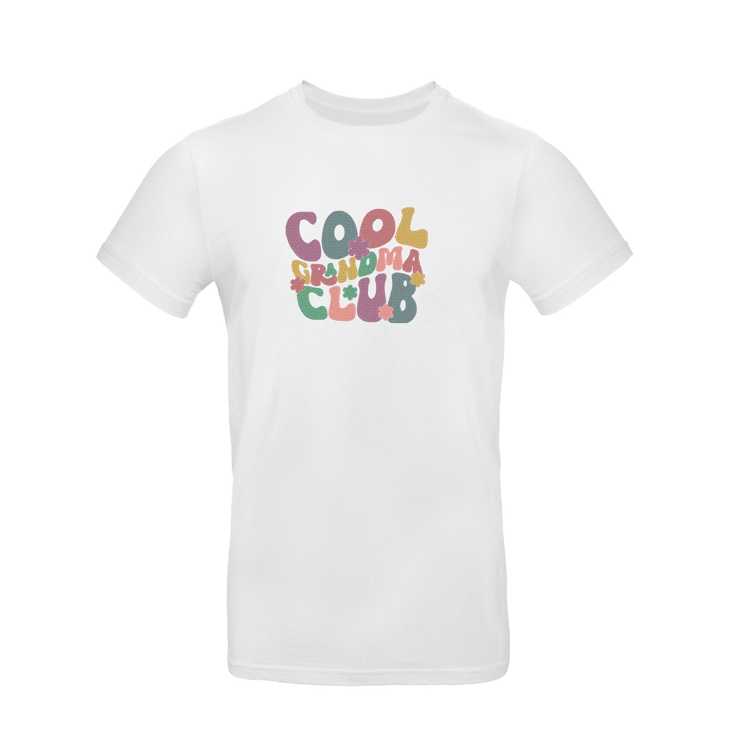 Koszulka z haftem Cool Grandma Club – prezent dla wyjątkowej Babci Haft z radości - nadruki i haft na odzieży Warszawa