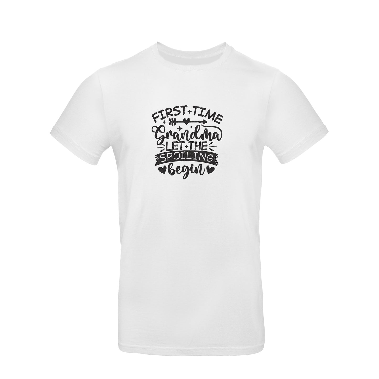 Koszulka First Time Grandma – haftowany prezent dla świeżej Babci Haft z radości - nadruki i haft na odzieży Warszawa
