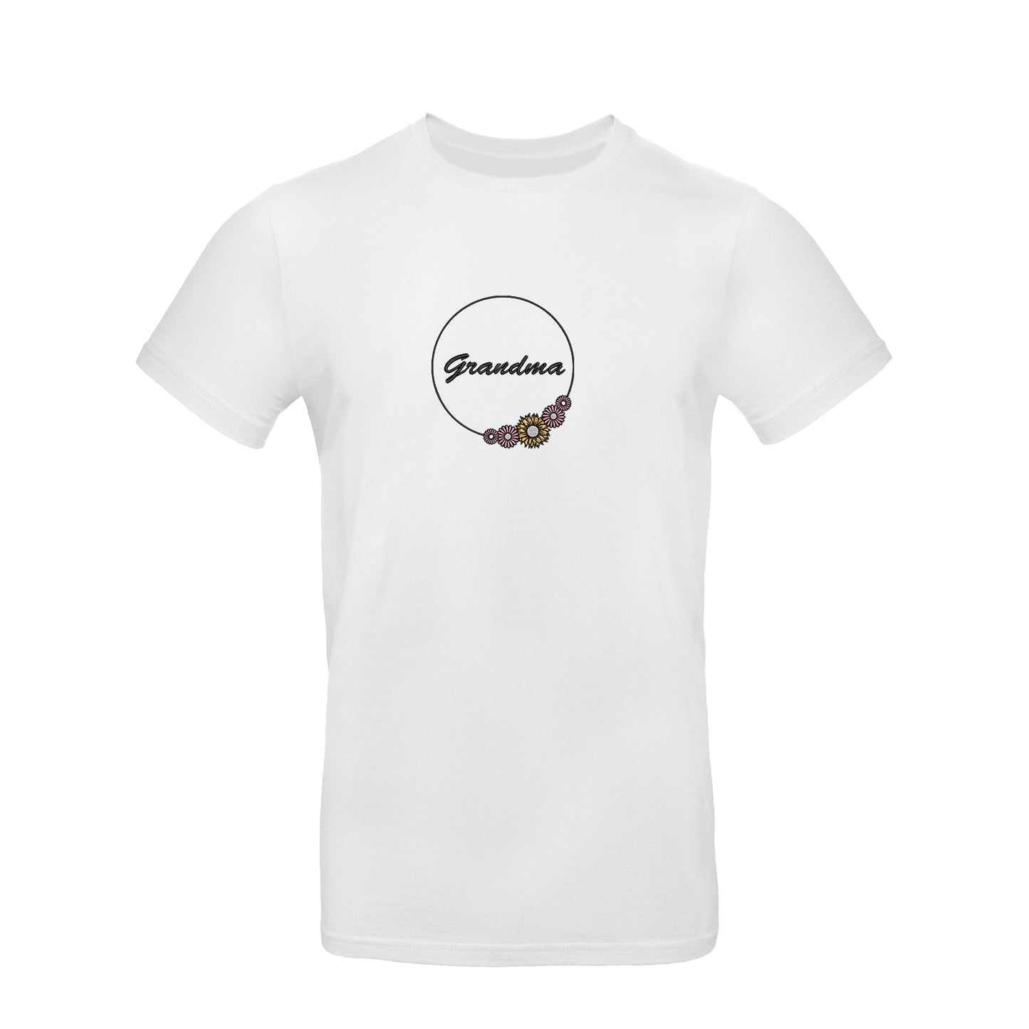 Koszulka Grandma Flower – haftowany motyw z kwiatami dla Babci Haft z radości - nadruki i haft na odzieży Warszawa