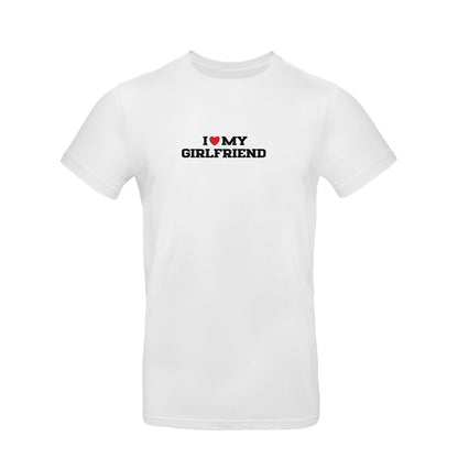 Koszulka I LOVE MY GIRLFRIEND z haftem – unisex, damska lub oversize Haft z radości - nadruki i haft na odzieży Warszawa
