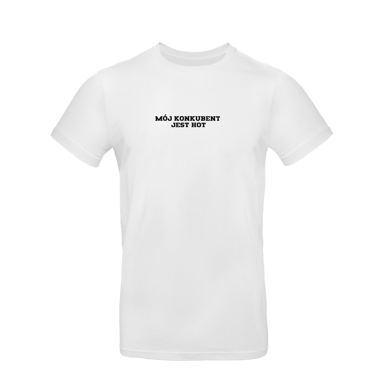 Koszulka z haftem "MÓJ KONKUBENT JEST HOT" – unisex, damska, oversize Haft z radości - nadruki i haft na odzieży Warszawa