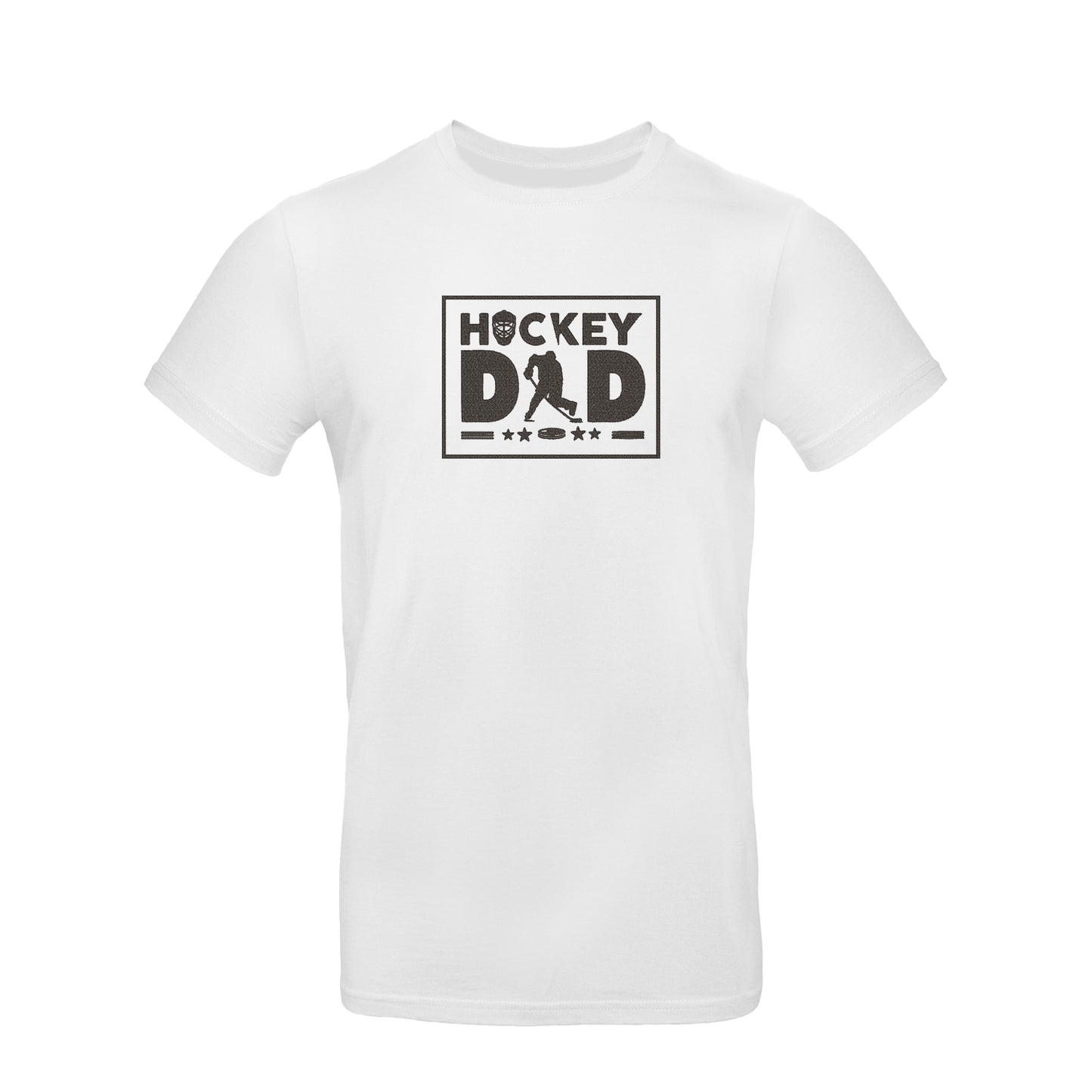 Koszulka unisex z haftem "Hockey Dad" – idealny prezent dla taty fana hokeja