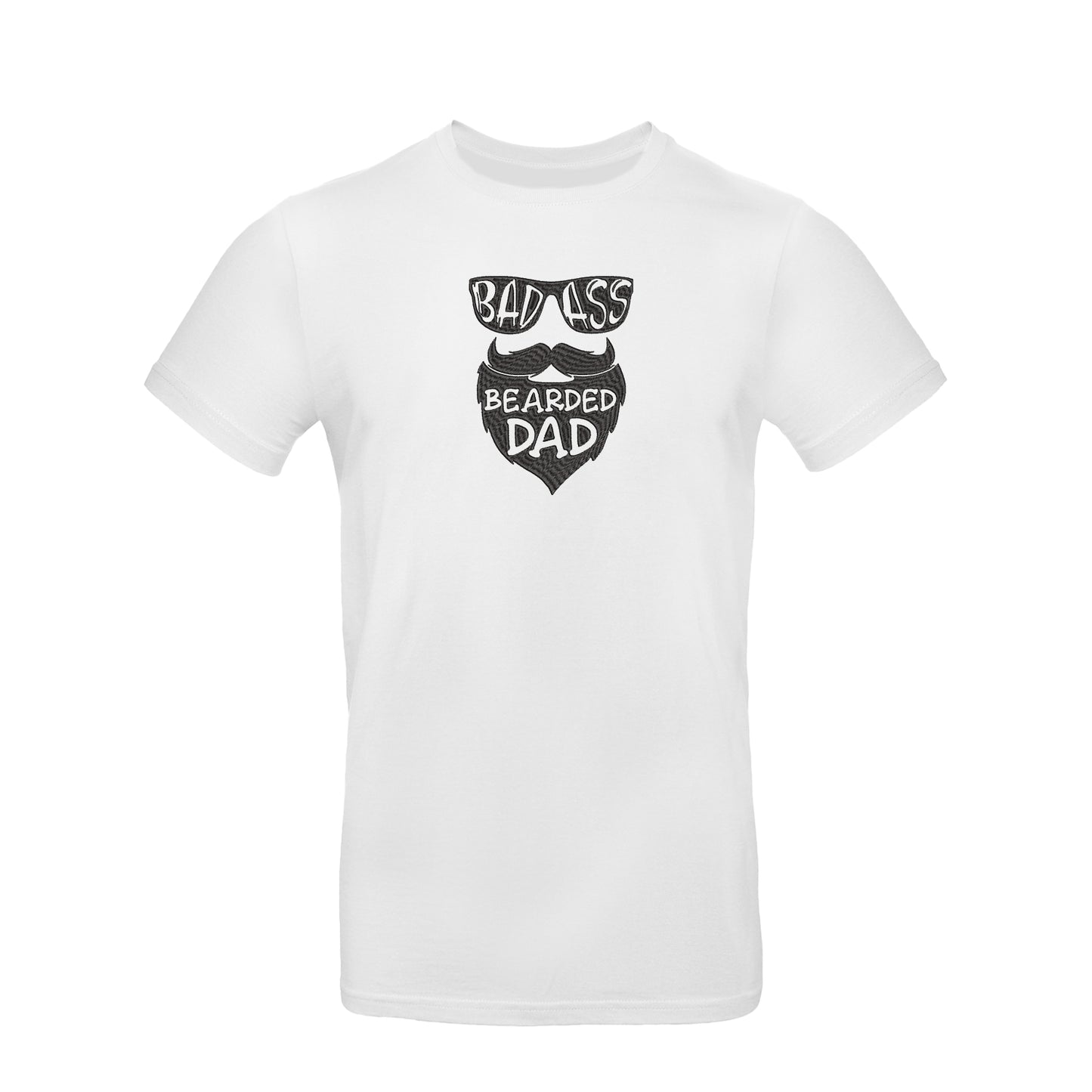 Koszulka unisex z haftem "Bearded Dad" | Stylowa koszulka dla brodacza | Prezent dla taty z brodą