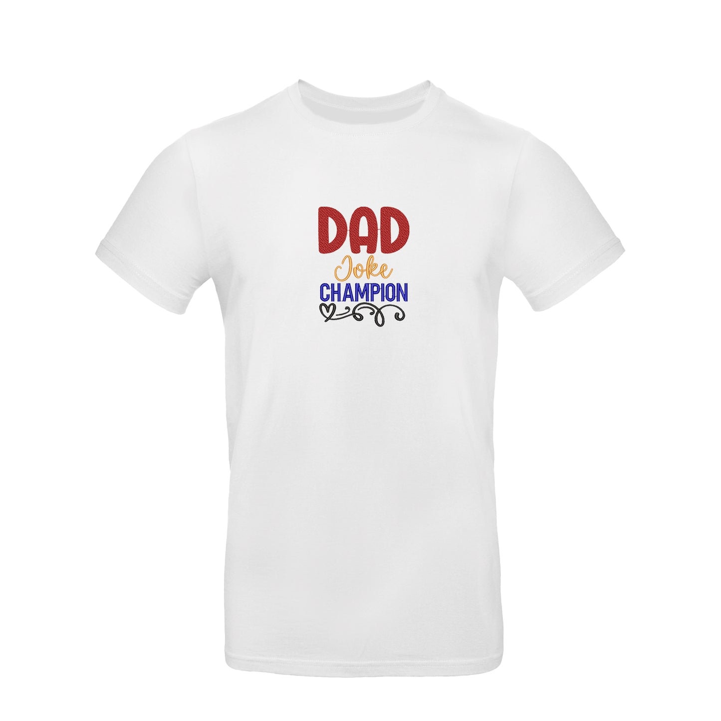 Koszulka unisex z haftem "Dad Joke Champion" – idealna dla taty z poczuciem humoru