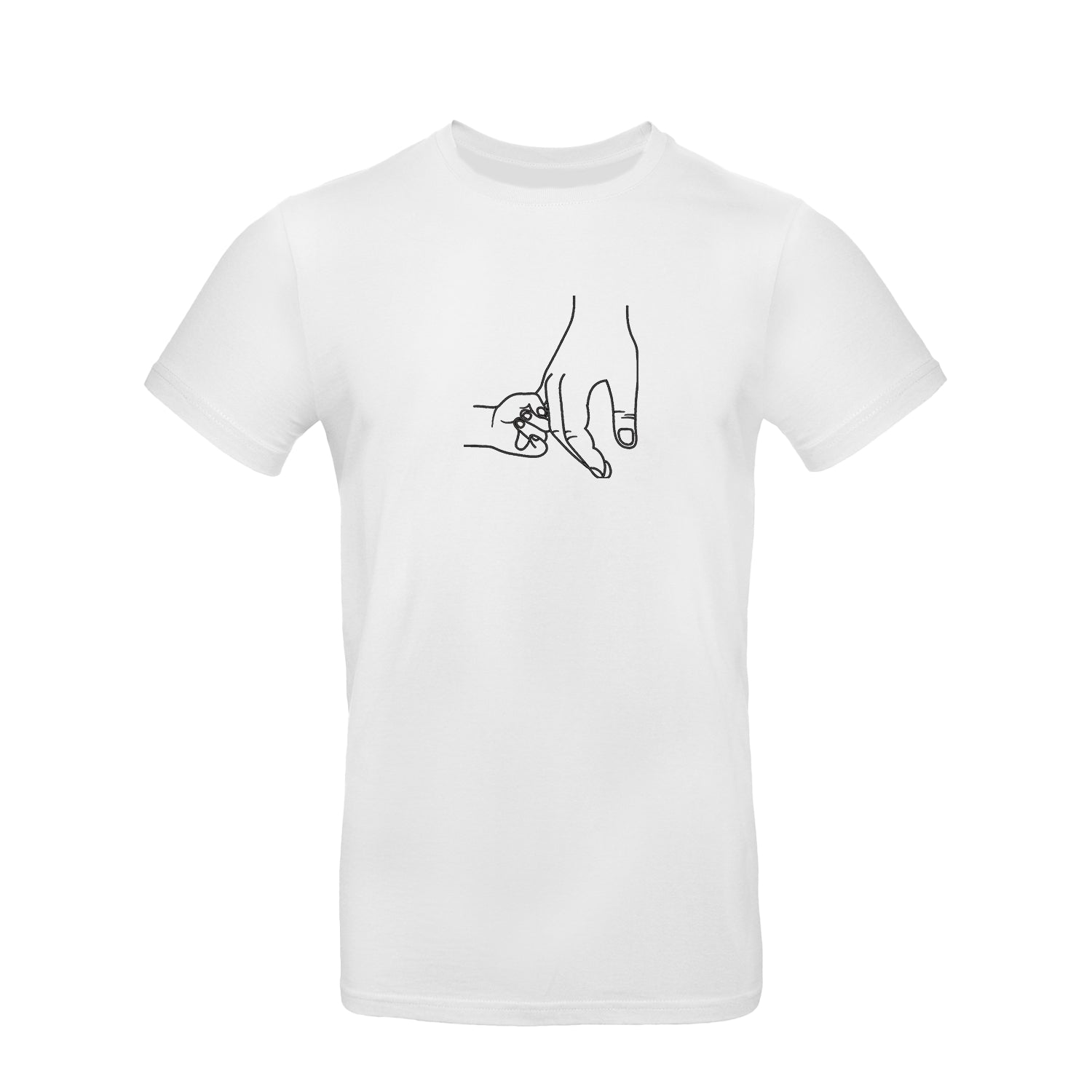 Koszulka unisex z haftem "Dad and Baby Holding Hands" – prezent dla taty Haft z radości