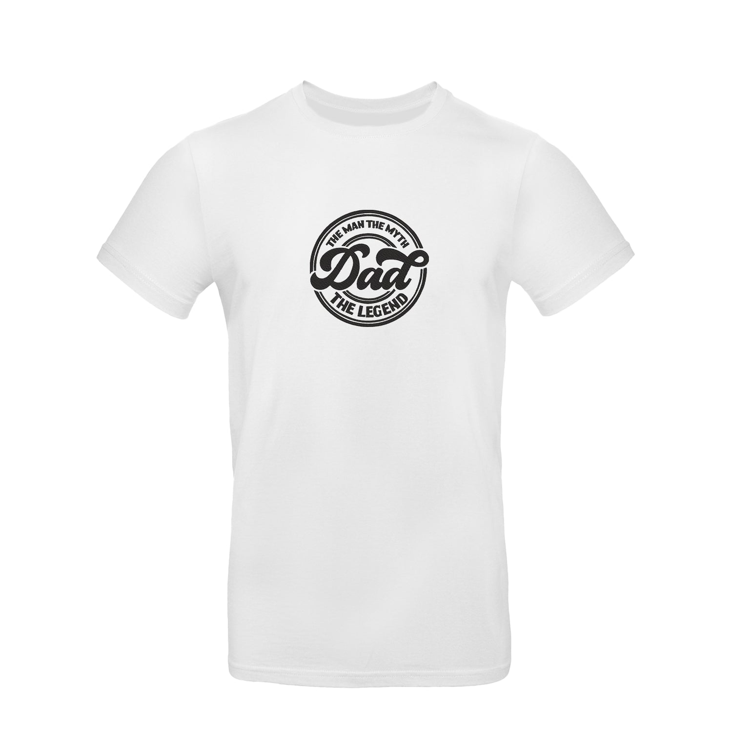 Koszulka unisex z haftem "Dad The Man The Myth The Legend" – prezent dla legendarnego taty Haft z radości