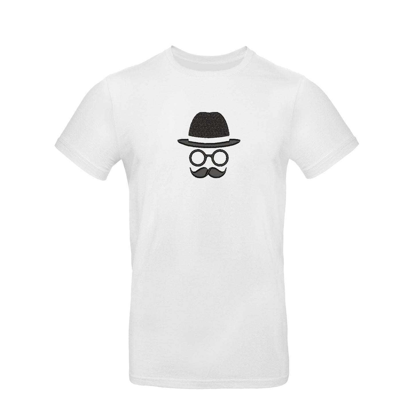 Koszulka unisex z haftem "Father with Moustache" – zabawny i stylowy prezent dla taty