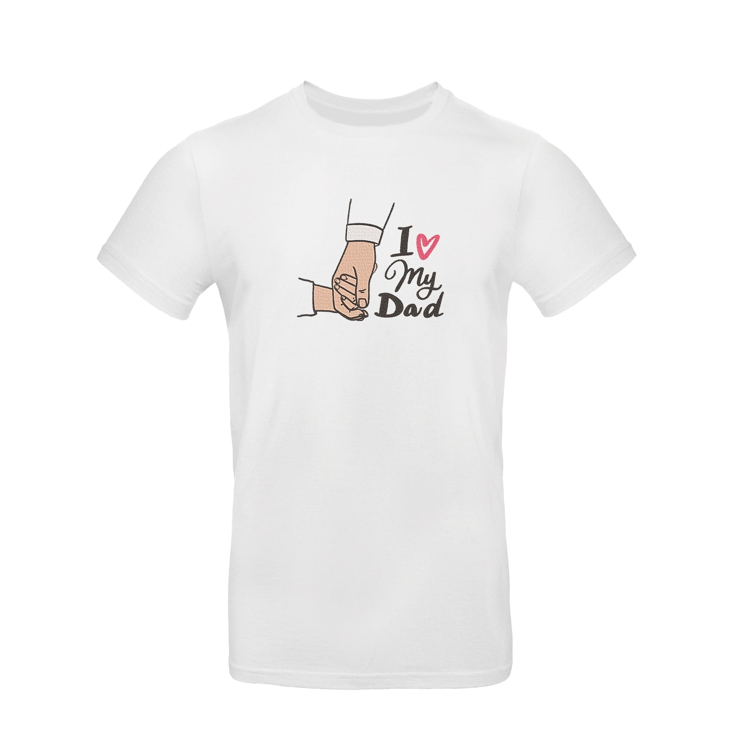 Koszulka unisex z haftem "I Love My Dad" – wyjątkowy prezent dla taty z serca
