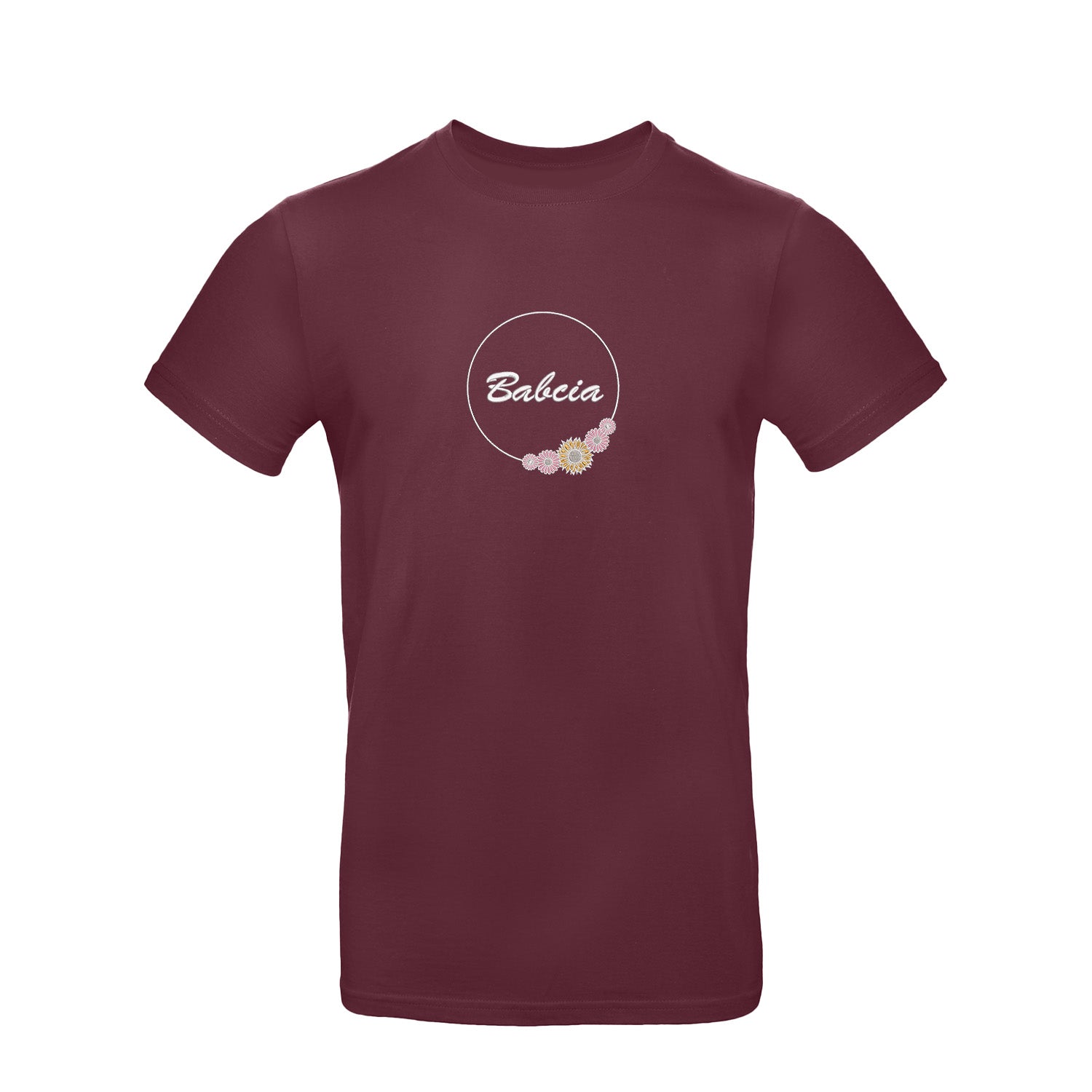 Babcia - koszulka z haftem w kwiatowym stylu dla Babci Haft z radości - nadruki i haft na odzieży Warszawa