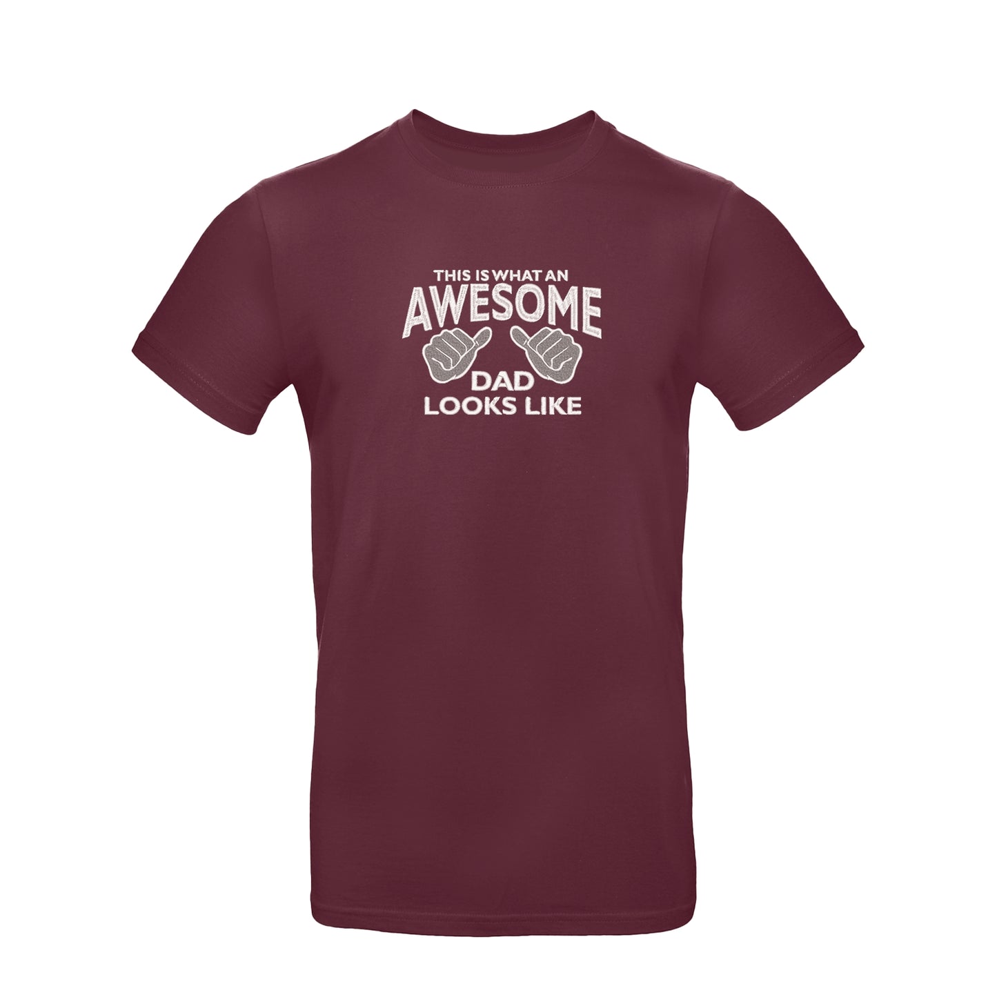 Koszulka unisex z haftem "Awesome Dad" | Stylowy prezent dla taty | Wysokiej jakości haft komputerowy