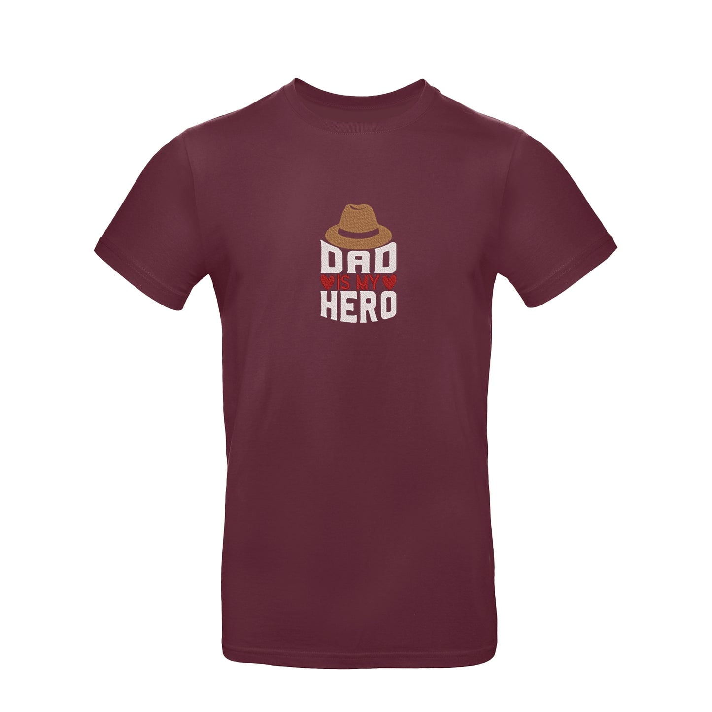 Koszulka unisex "Dad is My Hero" z haftem – prezent dla taty bohatera