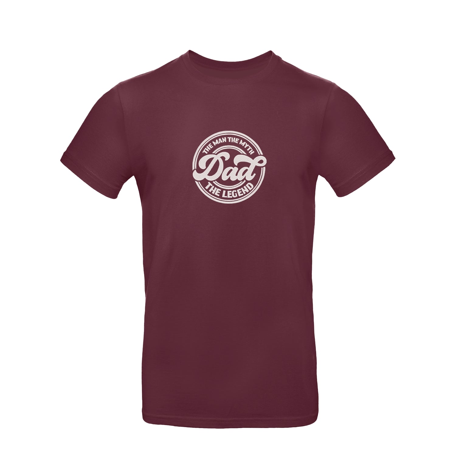 Koszulka unisex z haftem "Dad The Man The Myth The Legend" – prezent dla legendarnego taty Haft z radości