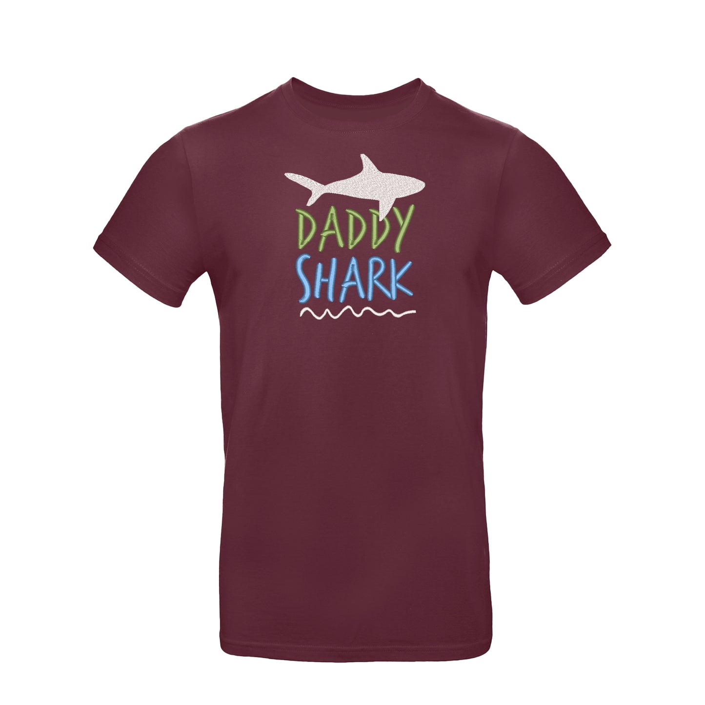 Koszulka unisex "Daddy Shark" z haftem – prezent dla taty z humorem