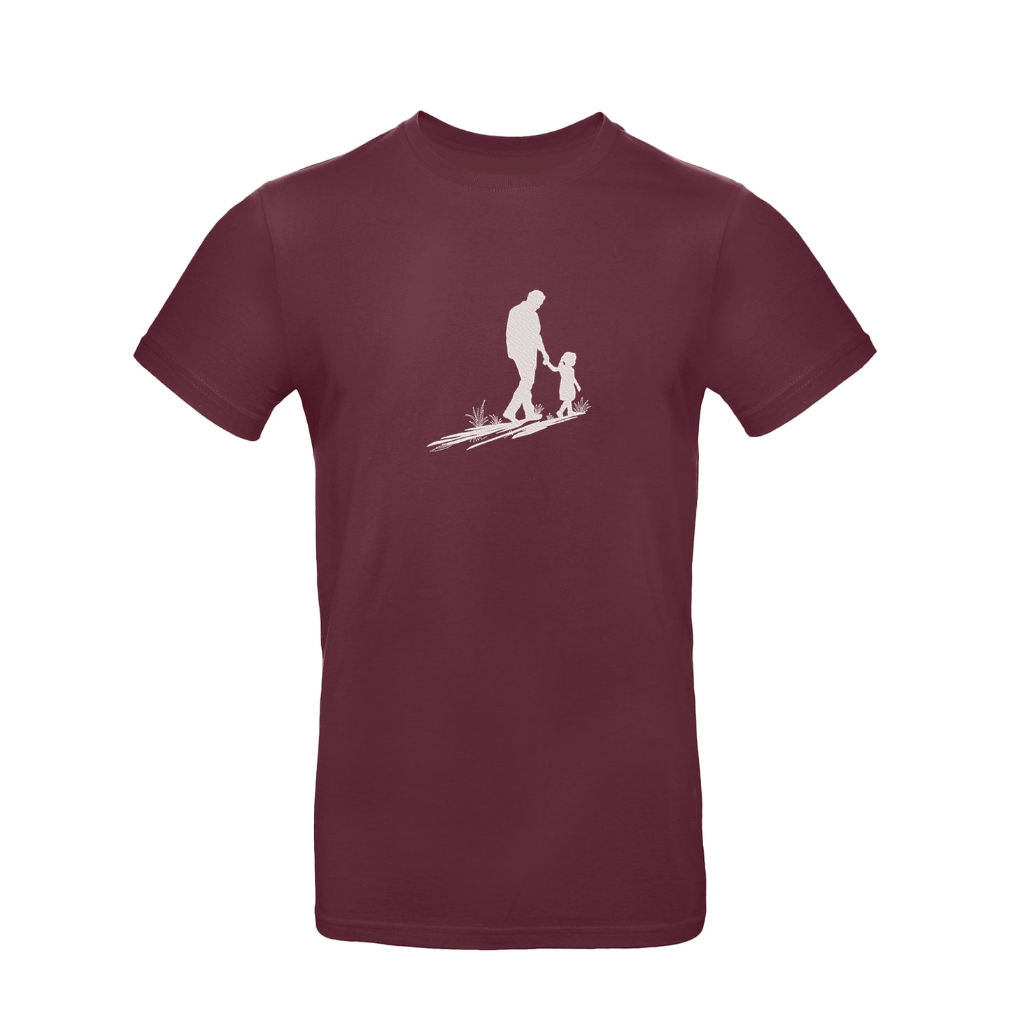 Koszulka unisex z haftem "Father and Daughter Silhouette" – wyjątkowy prezent dla taty