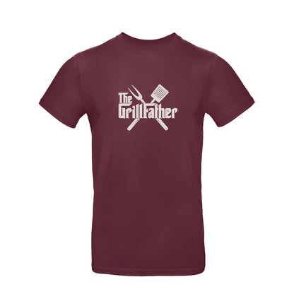 Koszulka The Grill Father – prezent z haftem dla taty miłośnika grilla Haft z radości