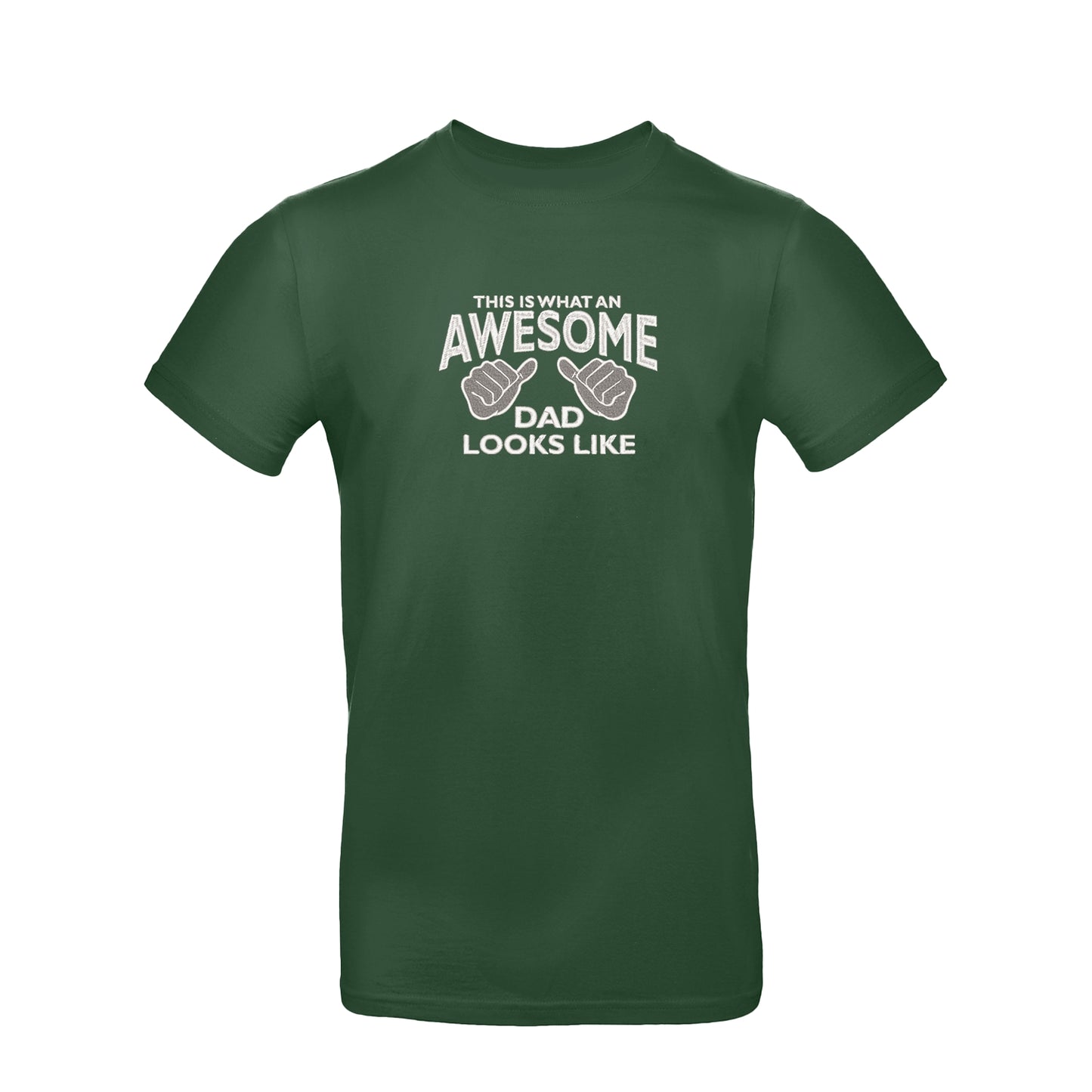 Koszulka unisex z haftem "Awesome Dad" | Stylowy prezent dla taty | Wysokiej jakości haft komputerowy