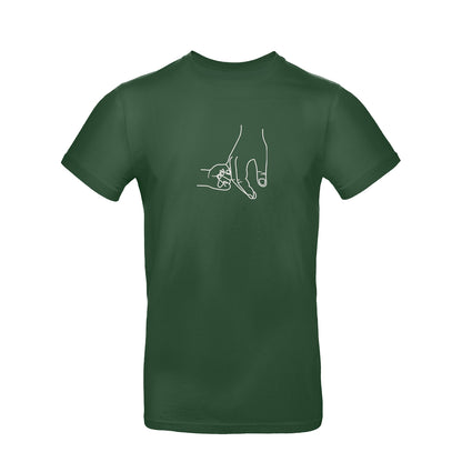 Koszulka unisex z haftem "Dad and Baby Holding Hands" – prezent dla taty Haft z radości