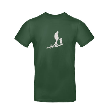 Koszulka unisex z haftem "Father and Daughter Silhouette" – wyjątkowy prezent dla taty Haft z radości