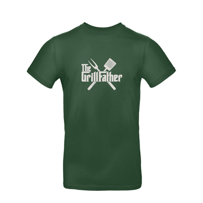 Koszulka The Grill Father – prezent z haftem dla taty miłośnika grilla Haft z radości