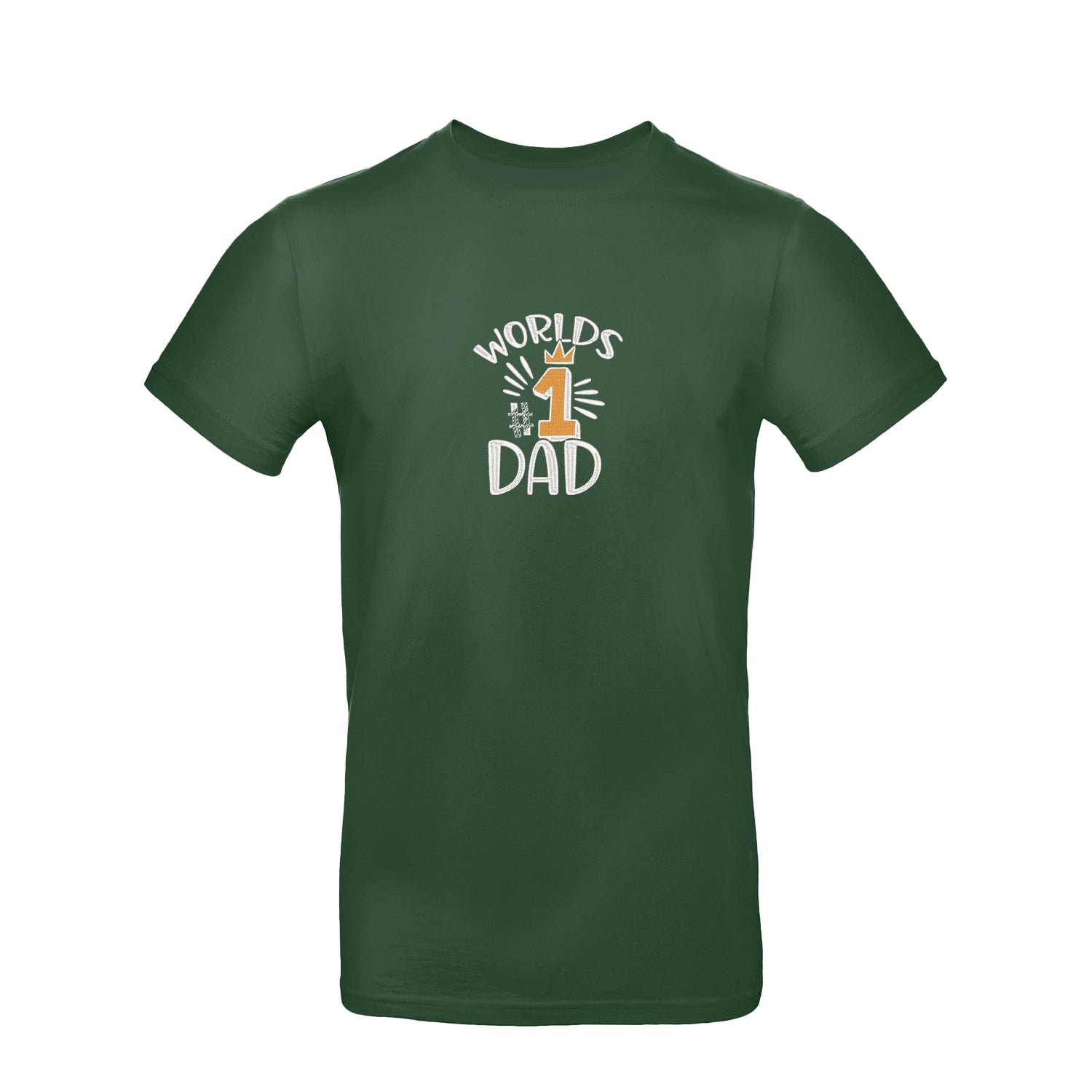 Koszulka unisex World's No.1 Dad – haftowana koszulka dla najlepszego taty na świecie Haft z radości