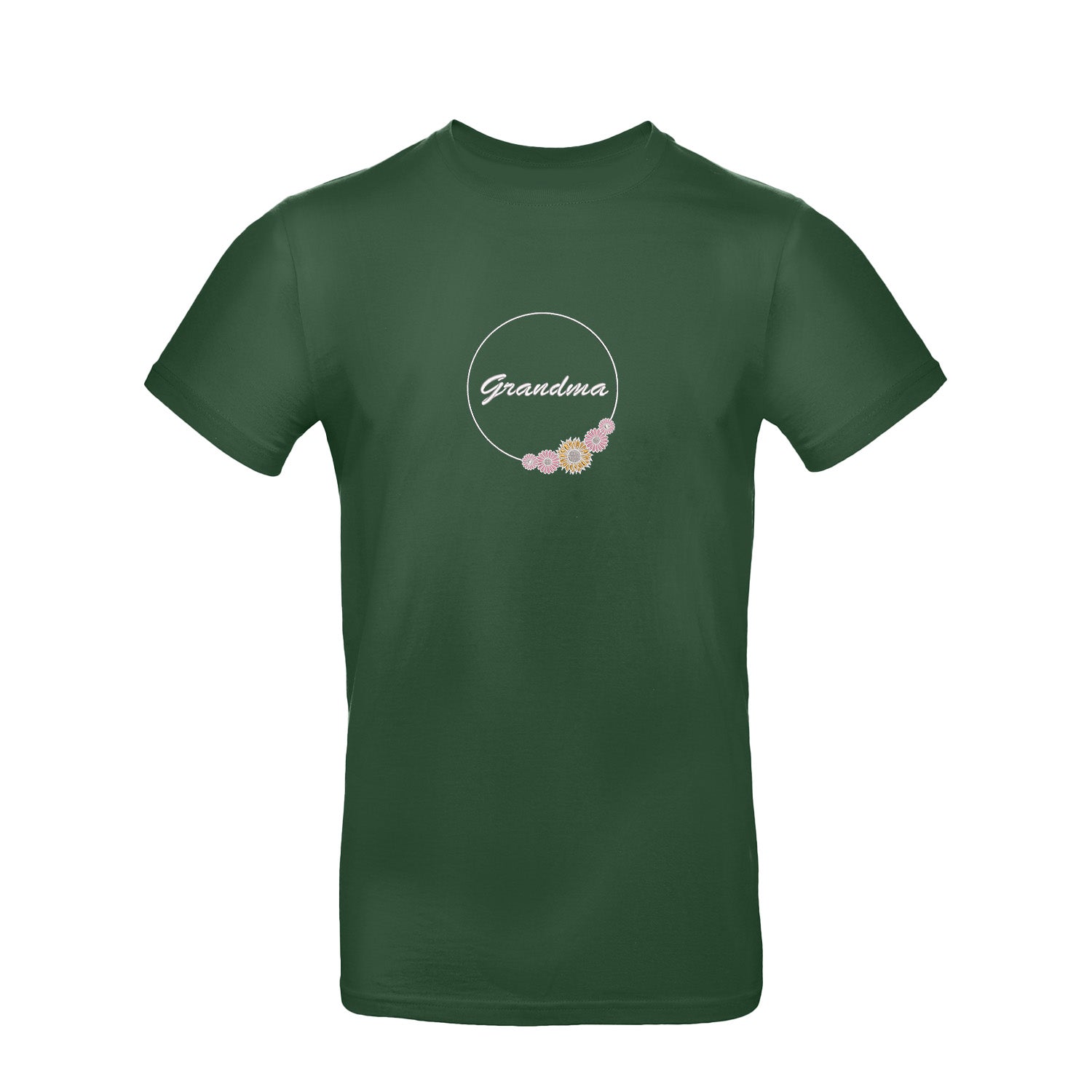 Koszulka Grandma Flower – haftowany motyw z kwiatami dla Babci Haft z radości - nadruki i haft na odzieży Warszawa