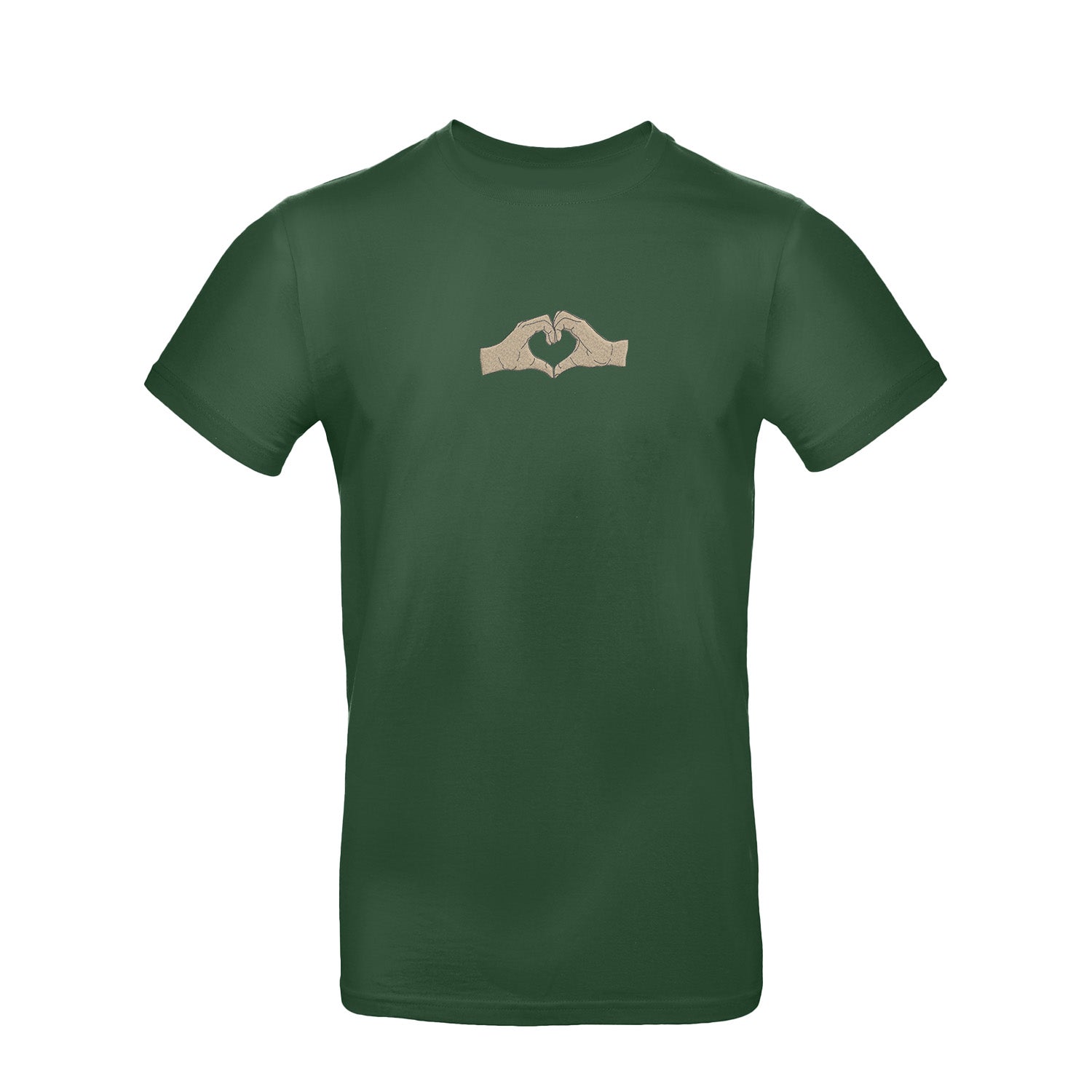 Koszulka z Haftem „Serce z dłoni” – symbol bliskości Haft z radości - nadruki i haft na odzieży Warszawa