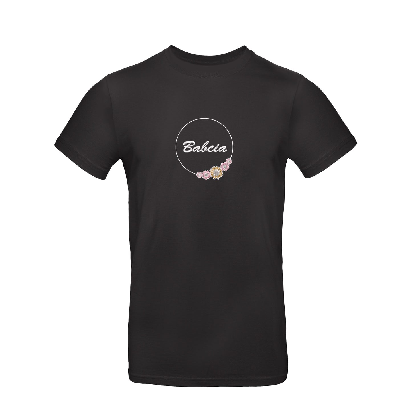 Babcia - koszulka z haftem w kwiatowym stylu dla Babci Haft z radości - nadruki i haft na odzieży Warszawa