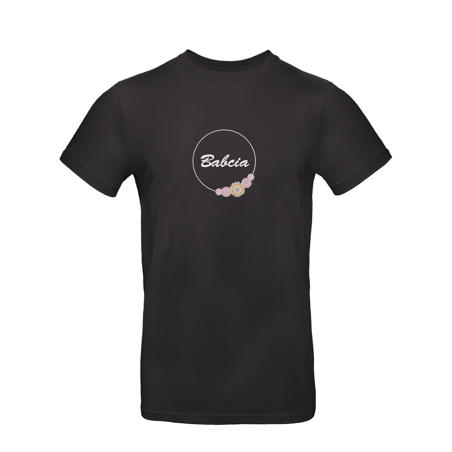 Babcia - koszulka z haftem w kwiatowym stylu dla Babci Haft z radości - nadruki i haft na odzieży Warszawa