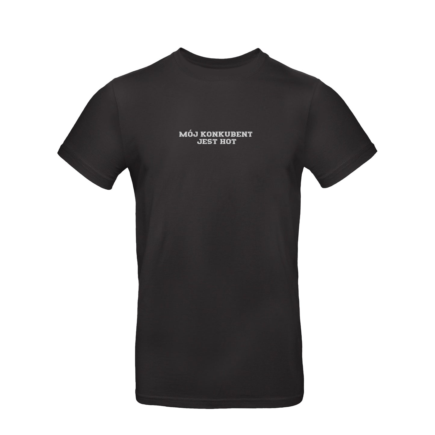 Koszulka z haftem "MÓJ KONKUBENT JEST HOT" – unisex, damska, oversize Haft z radości - nadruki i haft na odzieży Warszawa