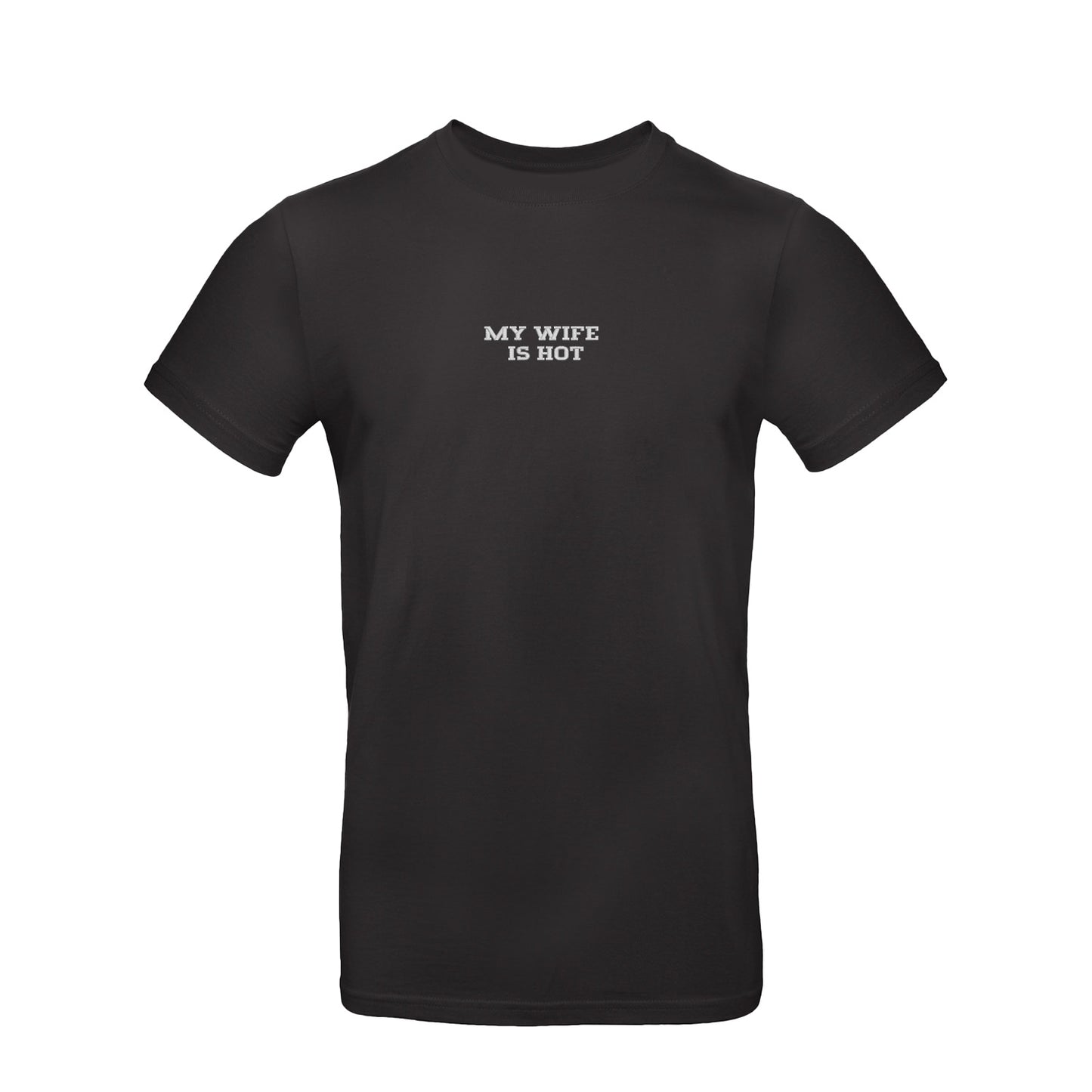 Koszulka z haftem "MY WIFE IS HOT" – unisex, damska, oversize Haft z radości - nadruki i haft na odzieży Warszawa