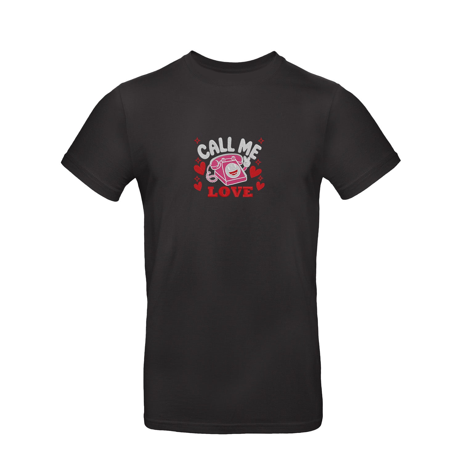 Koszulka z Haftem „Call Me Love” – delikatne przesłanie Haft z radości - nadruki i haft na odzieży Warszawa