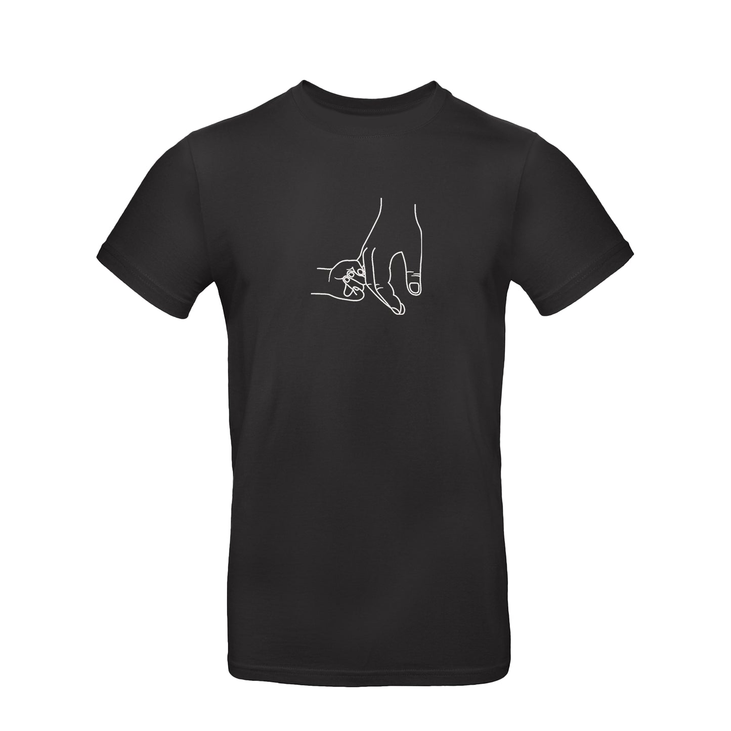 Koszulka „Dad and Baby Holding Hands”  z haftem – symbol więzi ojca i dziecka, unisex, damska, oversize Haft z radości - nadruki i haft na odzieży Warszawa