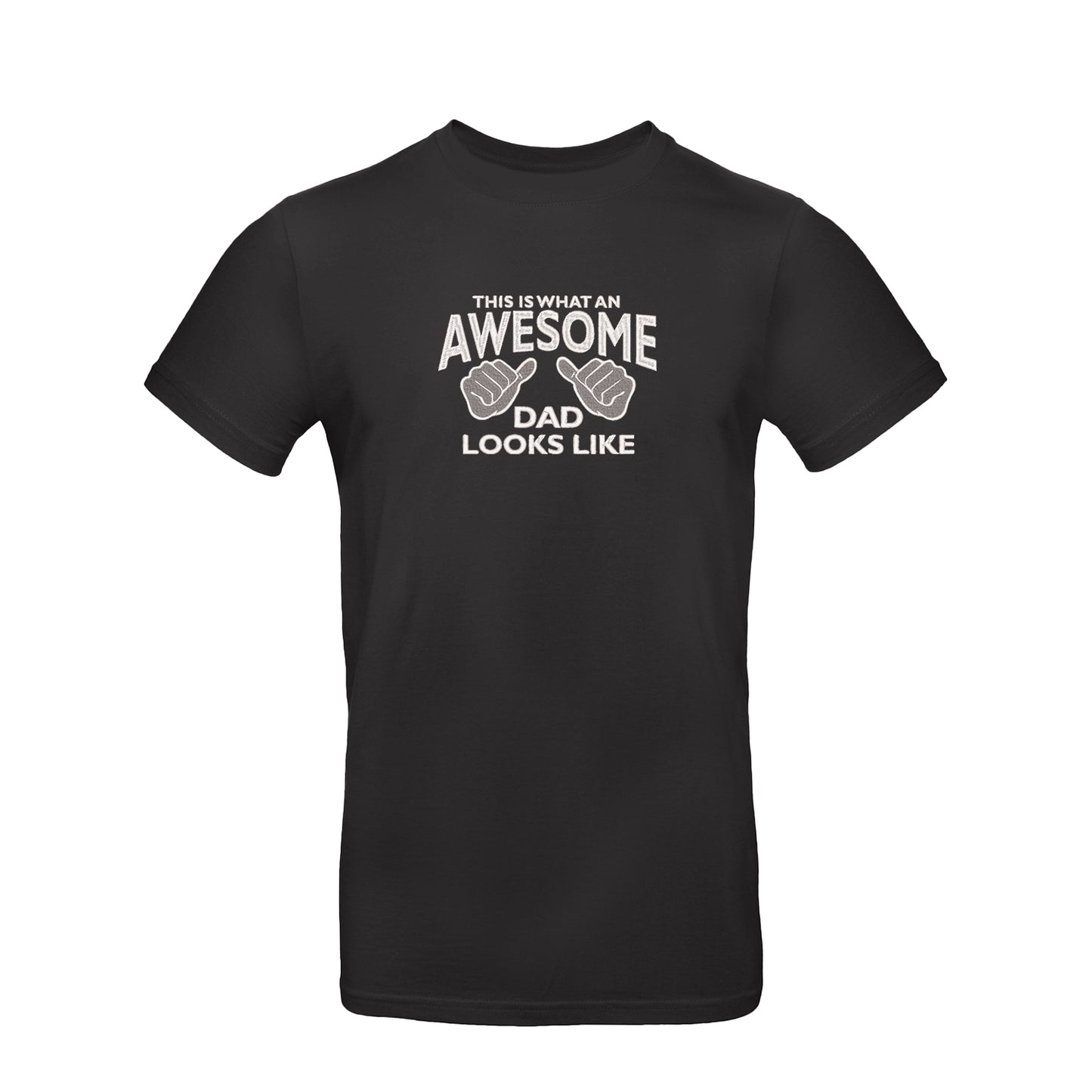Koszulka unisex z haftem "Awesome Dad" | Stylowy prezent dla taty | Wysokiej jakości haft komputerowy