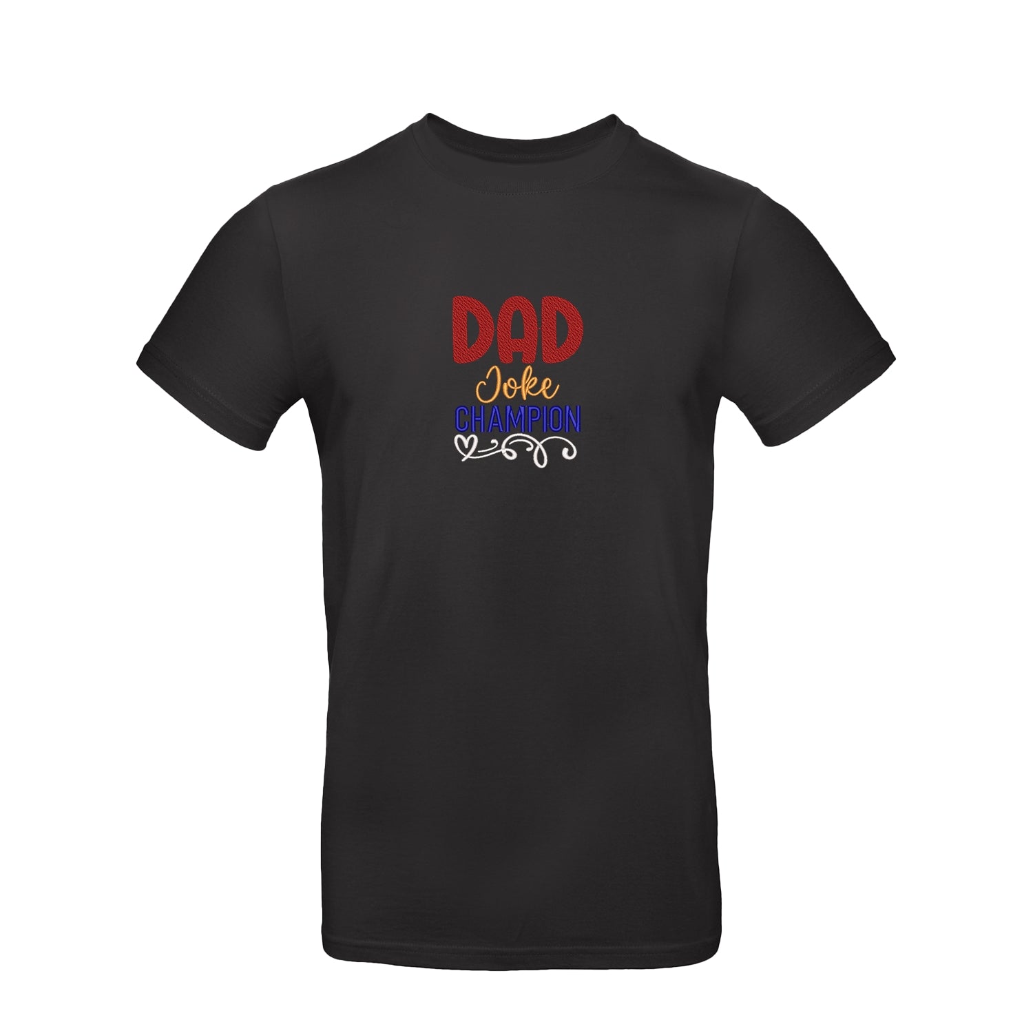 Koszulka unisex z haftem "Dad Joke Champion" – idealna dla taty z poczuciem humoru Haft z radości