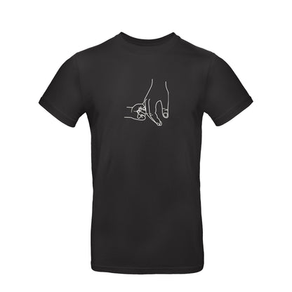 Koszulka unisex z haftem "Dad and Baby Holding Hands" – prezent dla taty Haft z radości