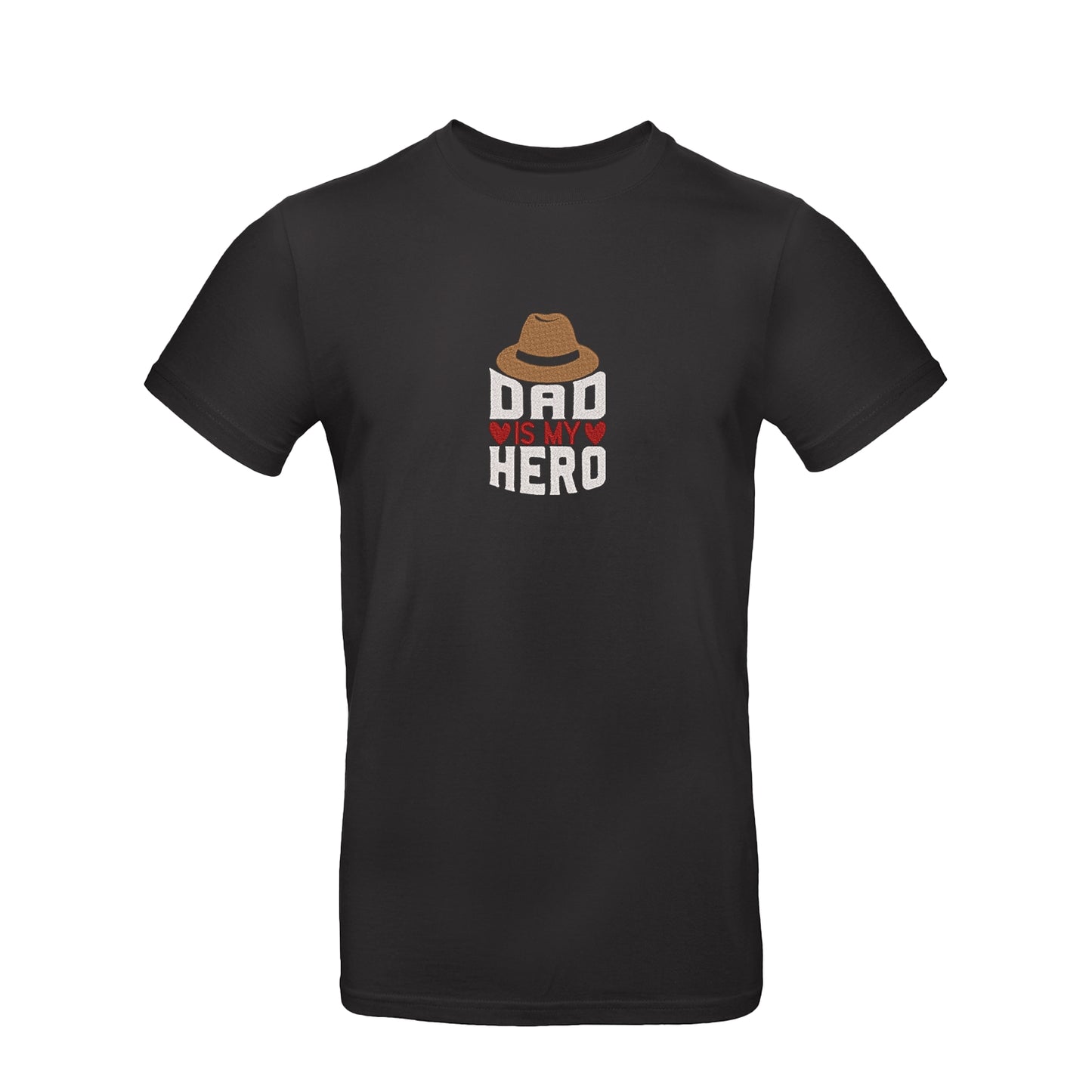 Koszulka unisex "Dad is My Hero" z haftem – prezent dla taty bohatera