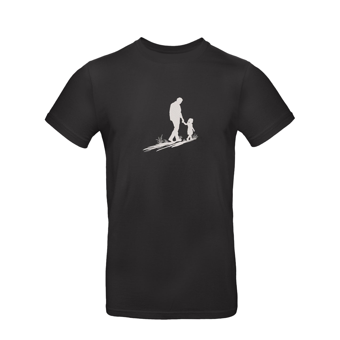 Koszulka unisex z haftem "Father and Daughter Silhouette" – wyjątkowy prezent dla taty