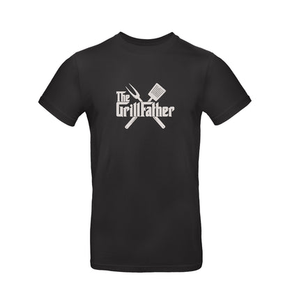 Koszulka The Grill Father – prezent z haftem dla taty miłośnika grilla Haft z radości