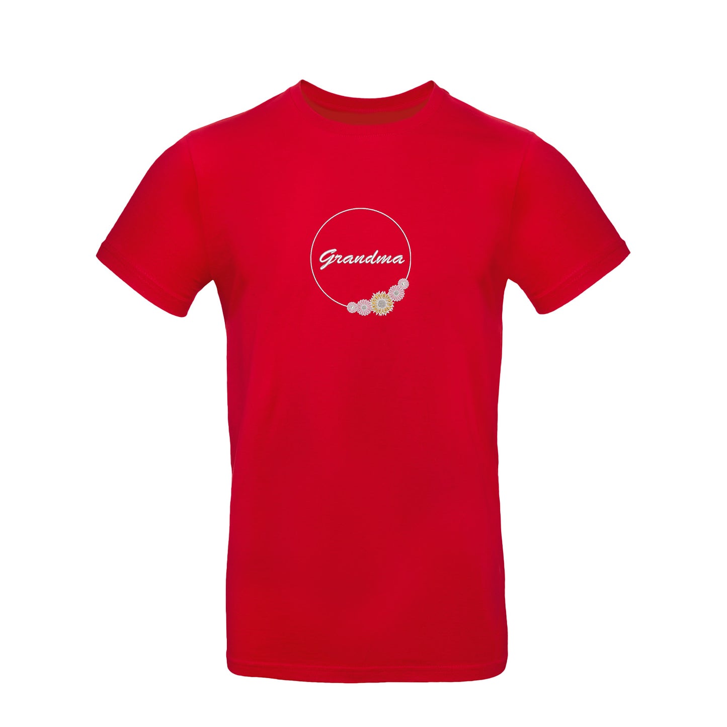Koszulka Grandma Flower – haftowany motyw z kwiatami dla Babci Haft z radości - nadruki i haft na odzieży Warszawa