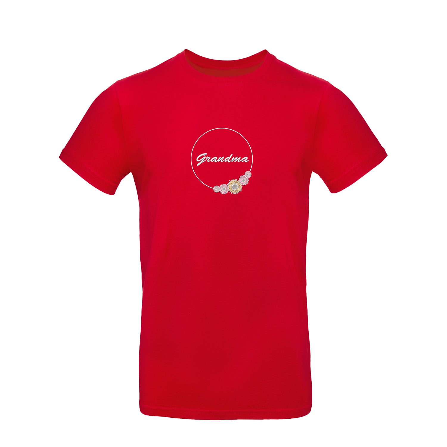 Koszulka Grandma Flower – haftowany motyw z kwiatami dla Babci Haft z radości - nadruki i haft na odzieży Warszawa