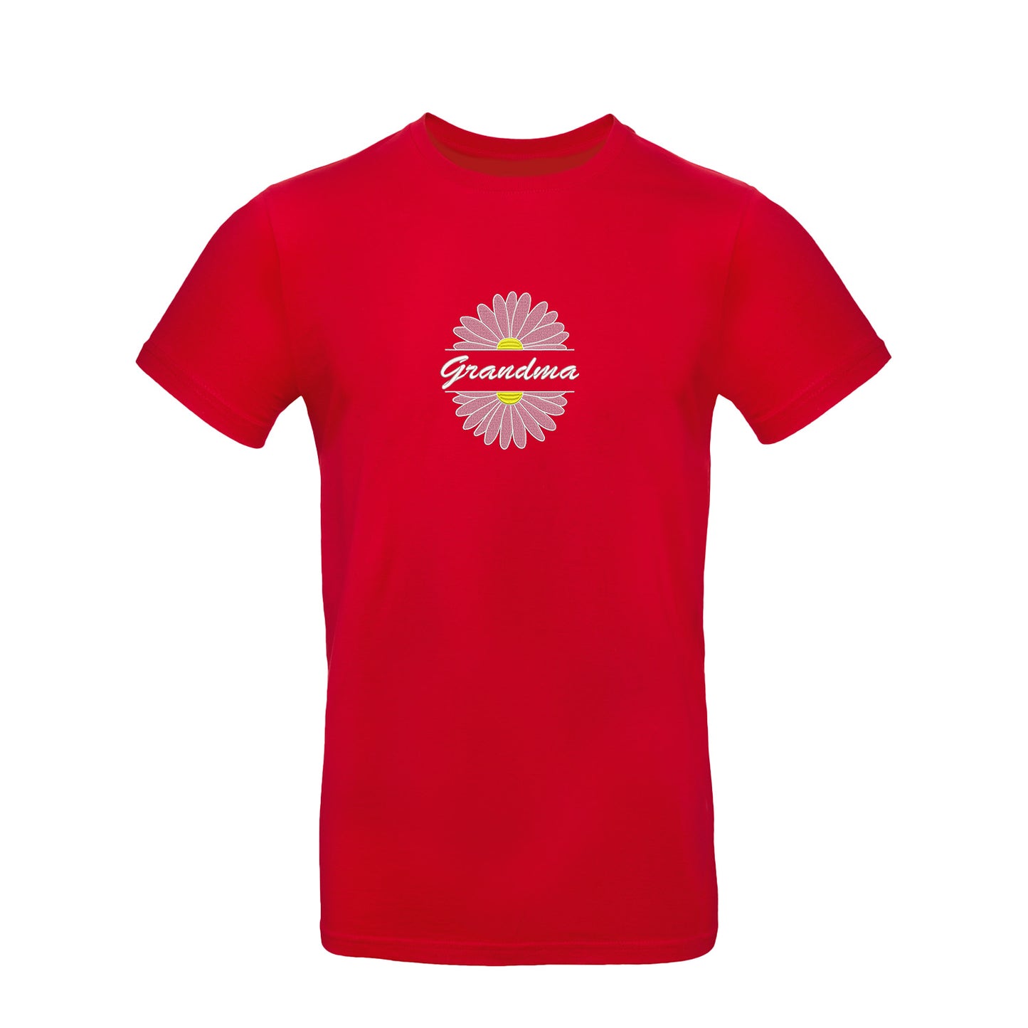 Koszulka Grandma Flower 2 – stokrotkowy haft dla ukochanej Babci Haft z radości - nadruki i haft na odzieży Warszawa