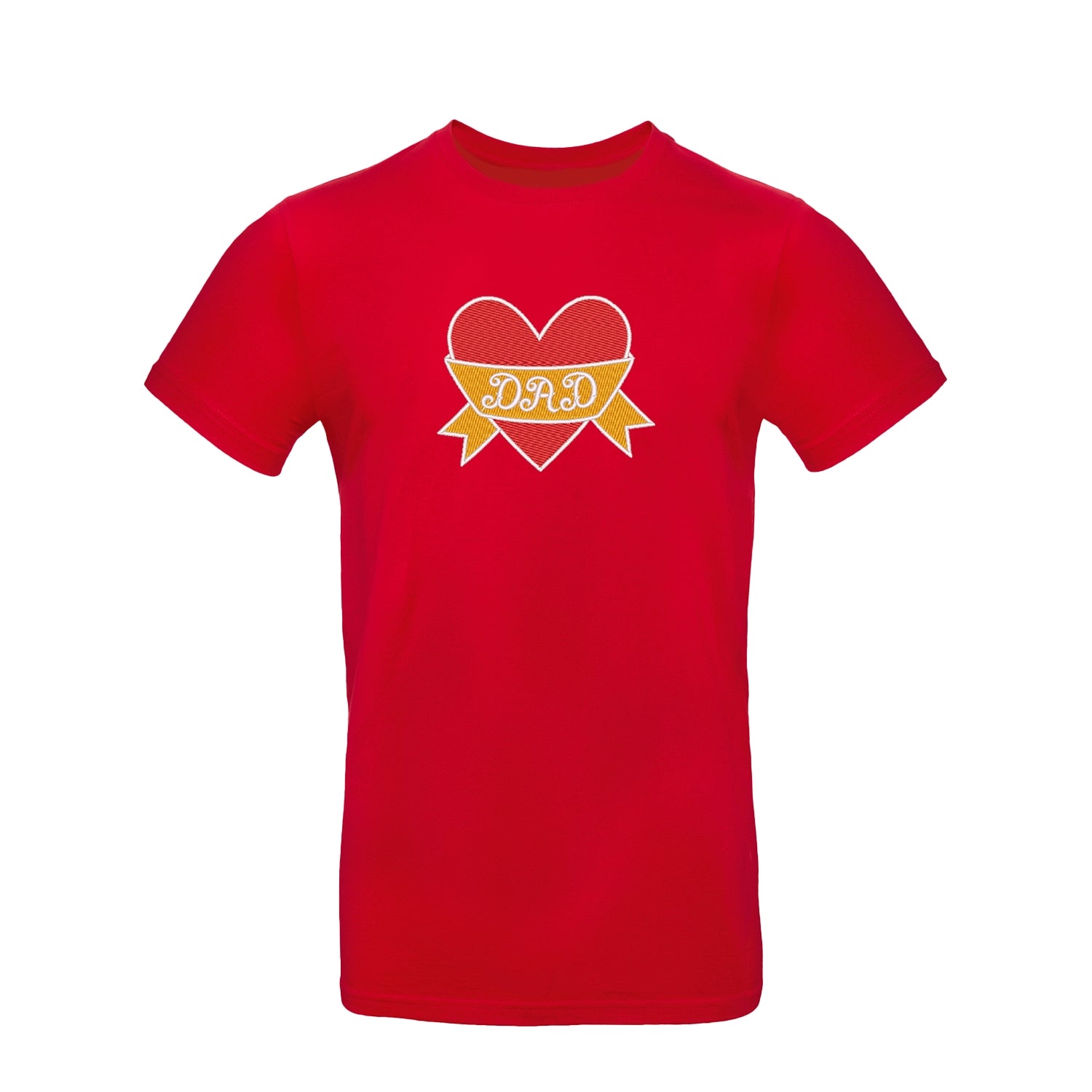 Koszulka unisex "Dad Heart Tattoo" z haftem – klasyczny wzór dla taty z charakterem Haft z radości