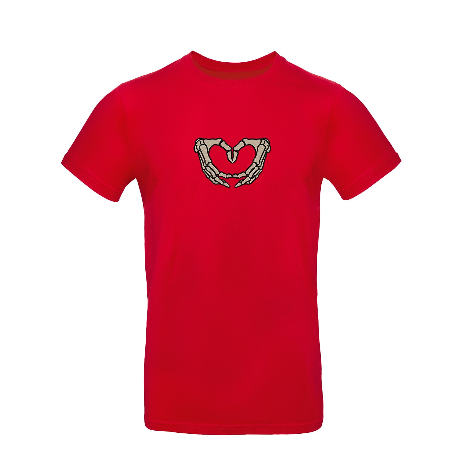 Koszulka z Haftem „Szkieletowe Serce” – wyrazisty styl Haft z radości - nadruki i haft na odzieży Warszawa