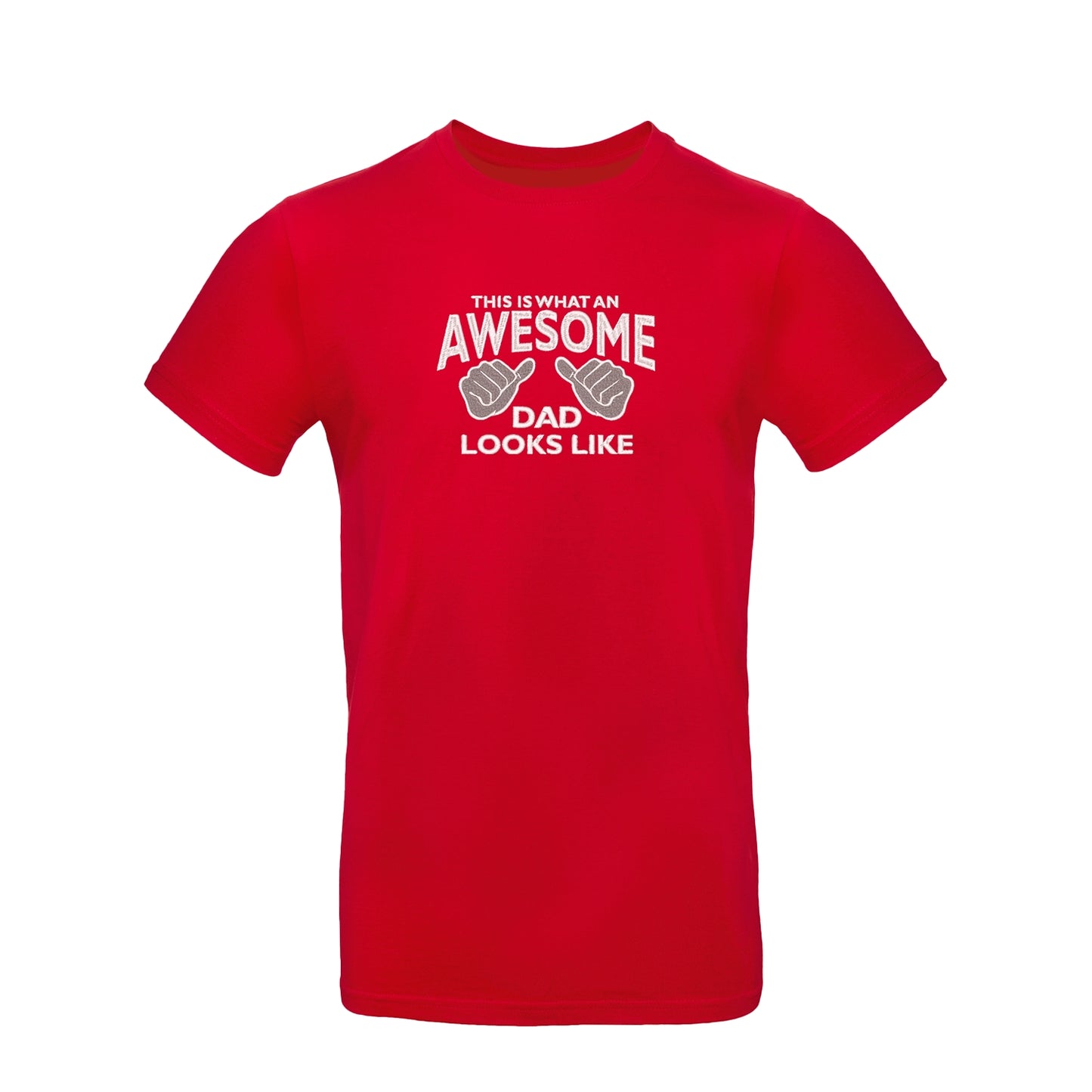 Koszulka unisex z haftem "Awesome Dad" | Stylowy prezent dla taty | Wysokiej jakości haft komputerowy
