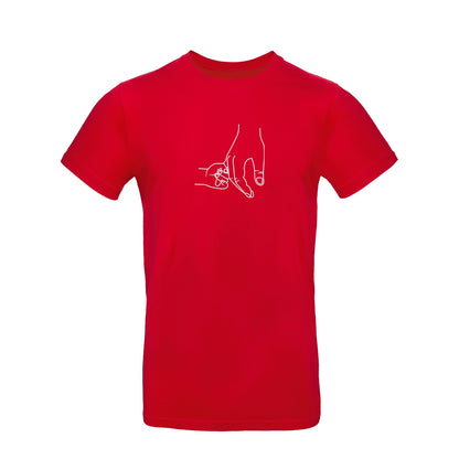 Koszulka unisex z haftem "Dad and Baby Holding Hands" – prezent dla taty Haft z radości